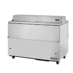 True TMC-58-S-DS-SS-HC - Mobile Milk Cooler, (16) crate, dual sided flip-up lids, stainless exterior